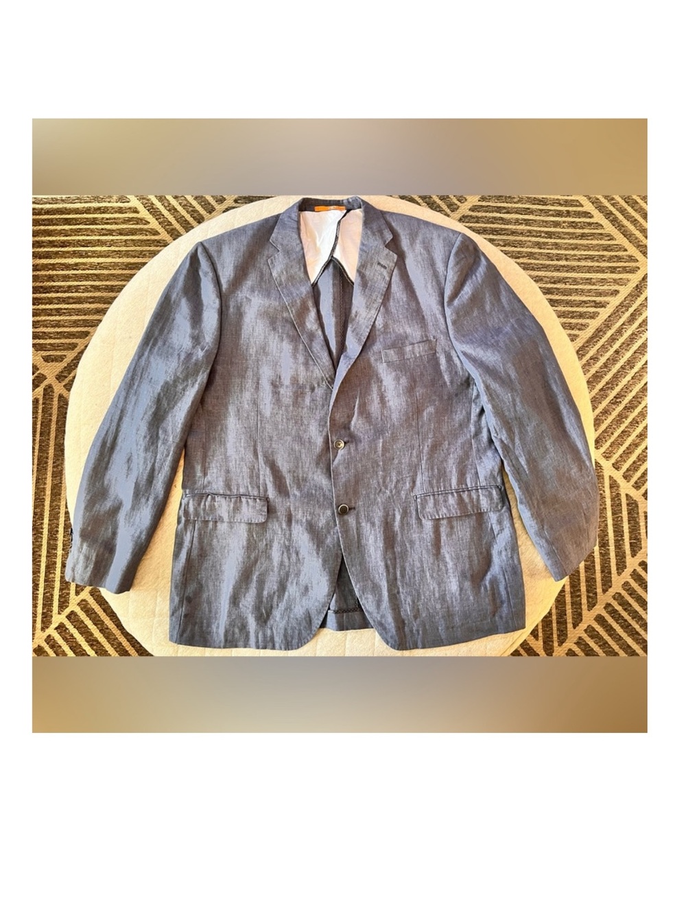 BRIONI Men’s Navy Irish Linen Sz 50L Blazer